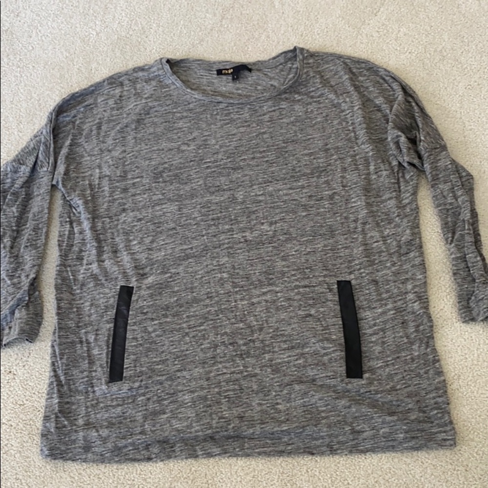Maje grey long sleeve t-shirt